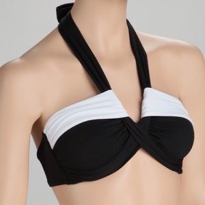 Anne Cole V-Neck Twist Halter Bikini Top